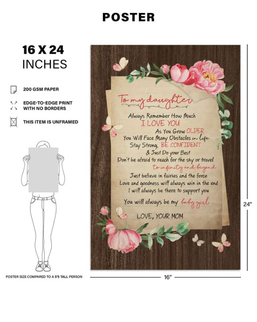 To My Daughter - Always Remember How Much I Love You Poster/canvas 18X12 Inches Poster-Canvass