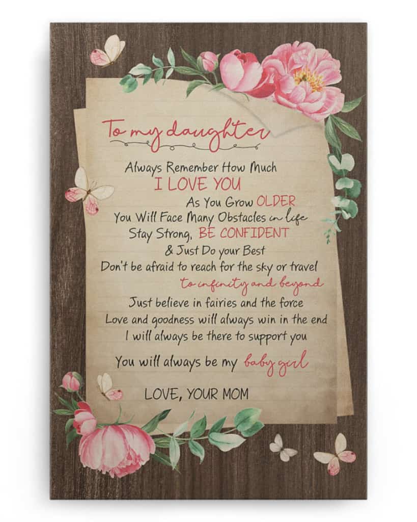 To My Daughter - Always remember how much i love you - Poster/Canvas - Gift For Daughter