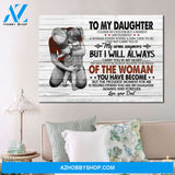 To My Daughter My Arms Anymore But I Will Always Carry You In My Heart Canvas Wall Art
