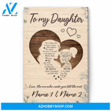 To My Daughter Being Your Mom Is My Happily Ever After, Family Custom Poster/Canvas, Gift For Daughters