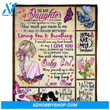 To My Daughter Big Hug Fleece Blanket Gift From Mom 