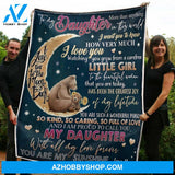 To My Daughter Blanket Bears On The Moon You Are My Sunshine Gift From Mom Fleece Blanket Unique Gifts