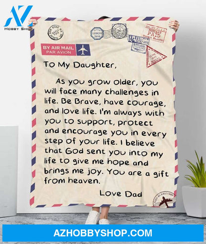 To My Daughter Blanket Even When I'm Not Close By Gift From Mom Fleece Blankets Unique Gifts