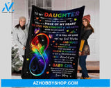 To My Daughter Blanket From Mom, Mom Daughter Blanket, To My Daughter Blanket, Daughter Gifts From Mom, Gifts For Daughter