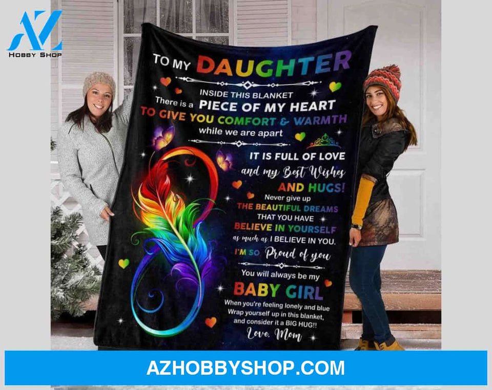 To My Daughter Blanket From Mom, Mom Daughter Blanket, To My Daughter Blanket, Daughter Gifts From Mom, Gifts For Daughter
