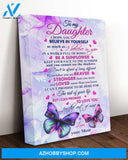 To My Daughter Canvas From Mom Butterfly Canvas Full Size Canvas I Hope You Believe In Yourself