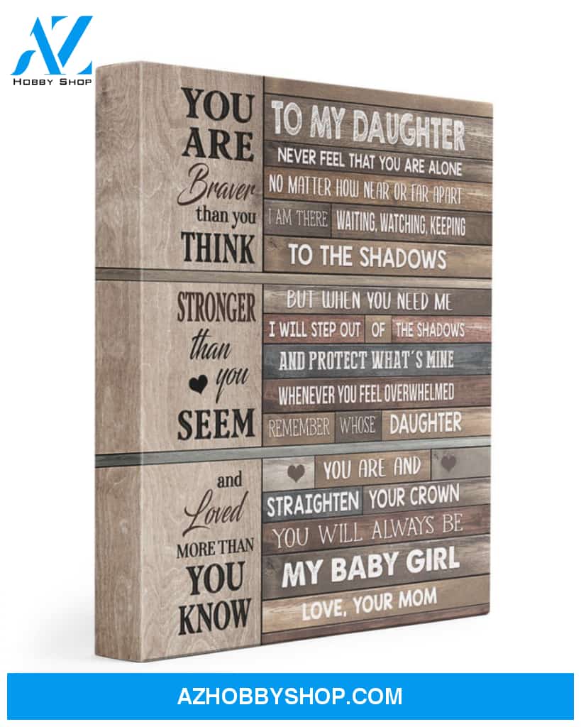 To My Daughter Canvas From Mom Never Feel That You Are Alone