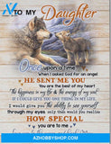 To My Daughter Canvas From Mom Wolf Canvas Full Size Canvas Wall Art Once Upon A Time When I Asked God For An Angel