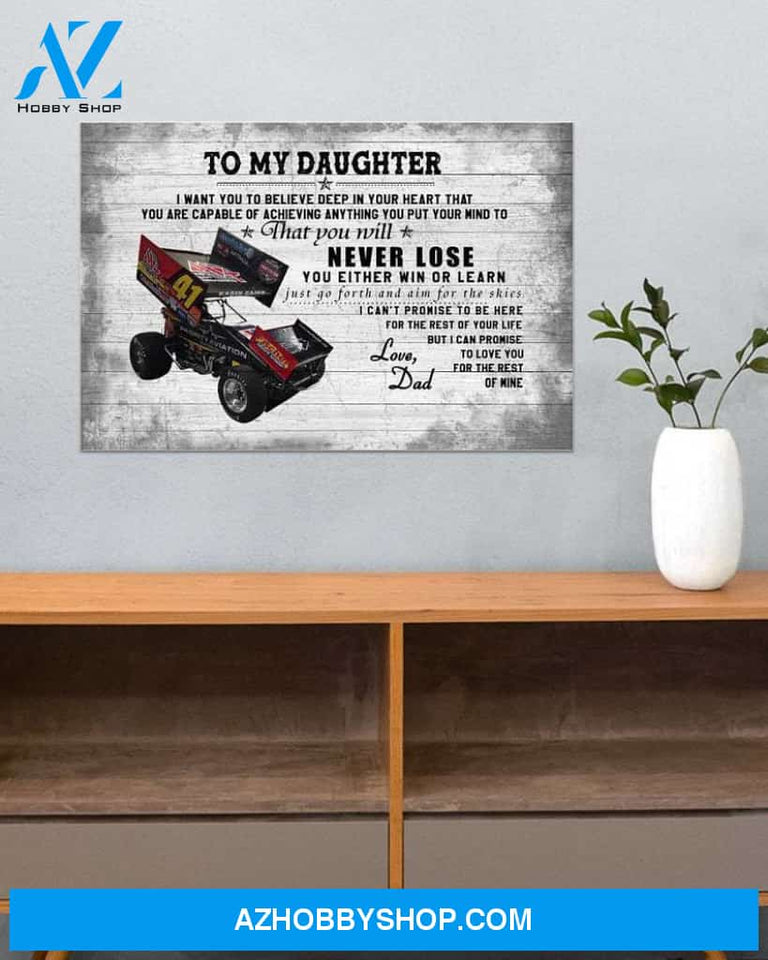 To My Daughter Canvas, Poster, Love Dad Canvas, Gift For Son, Canvas Wall Art