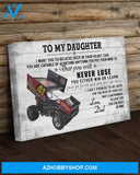 To My Daughter Canvas, Poster, Love Dad Canvas, Gift For Son, Canvas Wall Art
