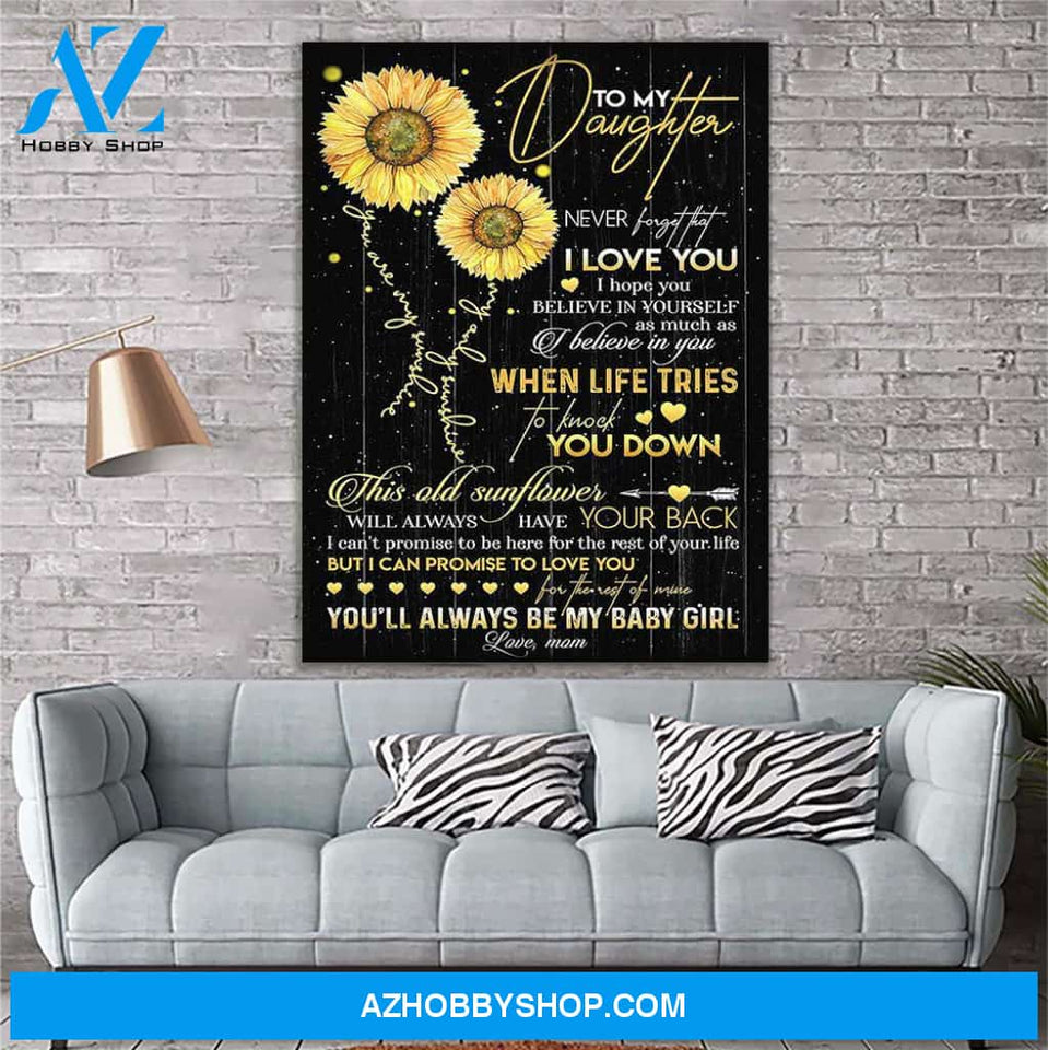 To My Daughter Canvas Print Wall Art - Gift For Daughter - Matte Canvas