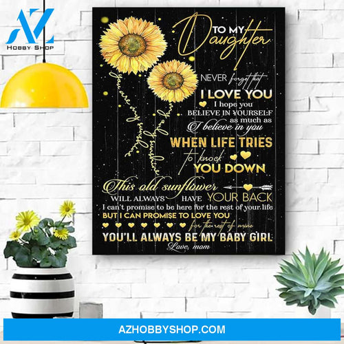To My Daughter Canvas Print Wall Art - Gift For Daughter - Matte Canvas