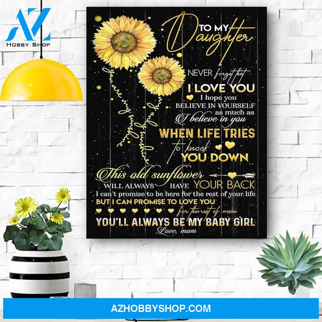 To My Daughter Canvas Print Wall Art - Gift For Daughter - Matte Canvas