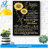 To My Daughter Canvas Print Wall Art - Gift For Daughter - Matte Canvas