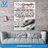 To My Daughter Canvas Print Wall Art - Gift For Daughter - Matte Canvas