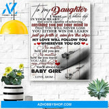 To My Daughter Canvas Print Wall Art - Gift For Daughter - Matte Canvas