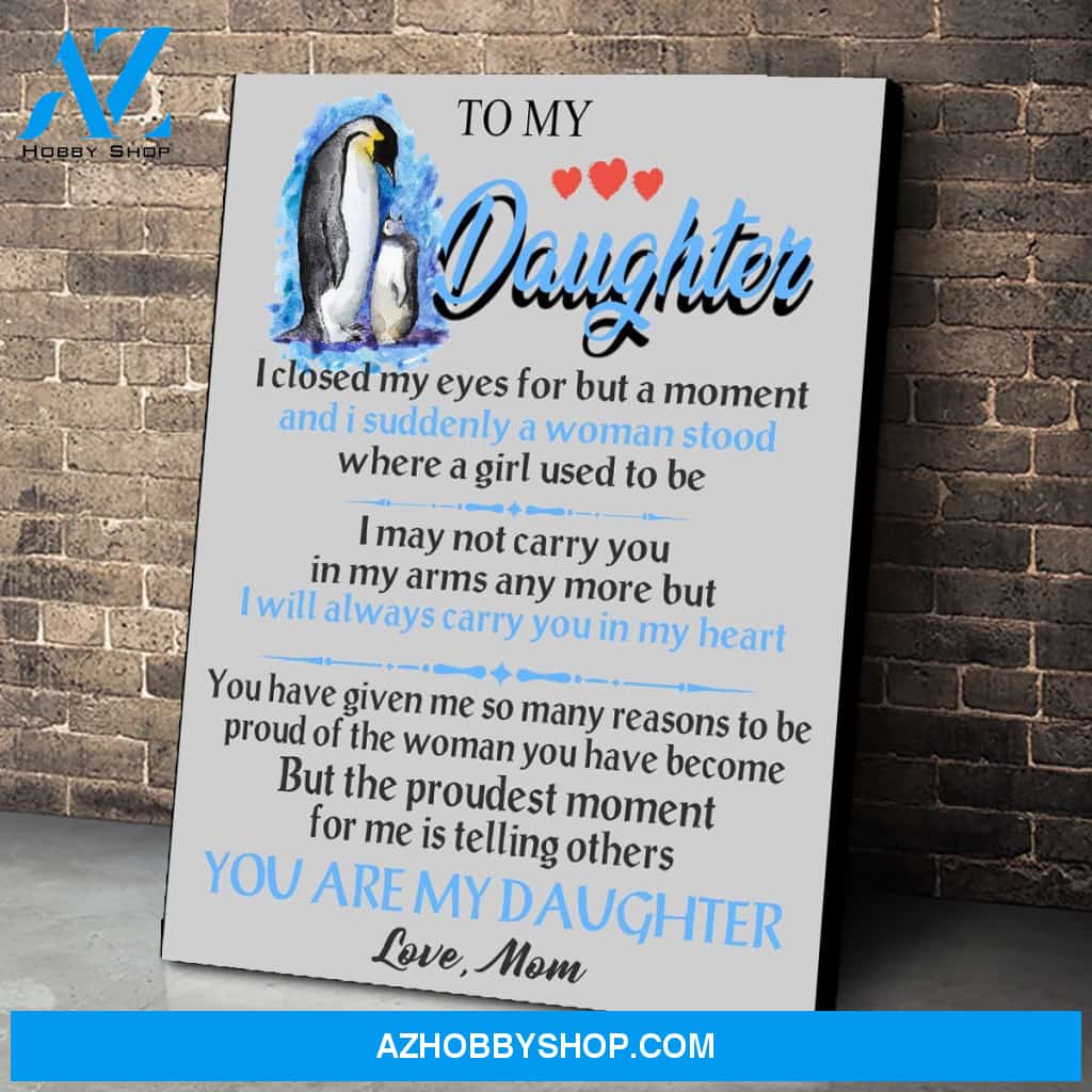To My Daughter Canvas Print Wall Art - Matte Canvas