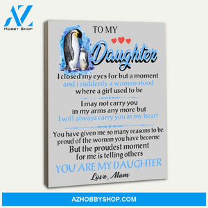 To My Daughter Canvas Print Wall Art - Matte Canvas