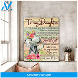 To my Daughter Elephant Canvas Wall Art, Wall Decor Visual Art
