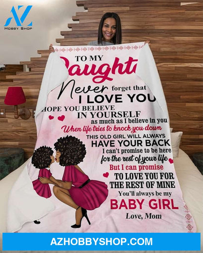 To My Daughter Fleece Blanket