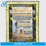 Personalized To My Daughter Fleece Blanket For Daughter From Mom I Closed My Eyes Great Customized Blanket For Birthday Christmas Thanksgiving Graduation Wedding