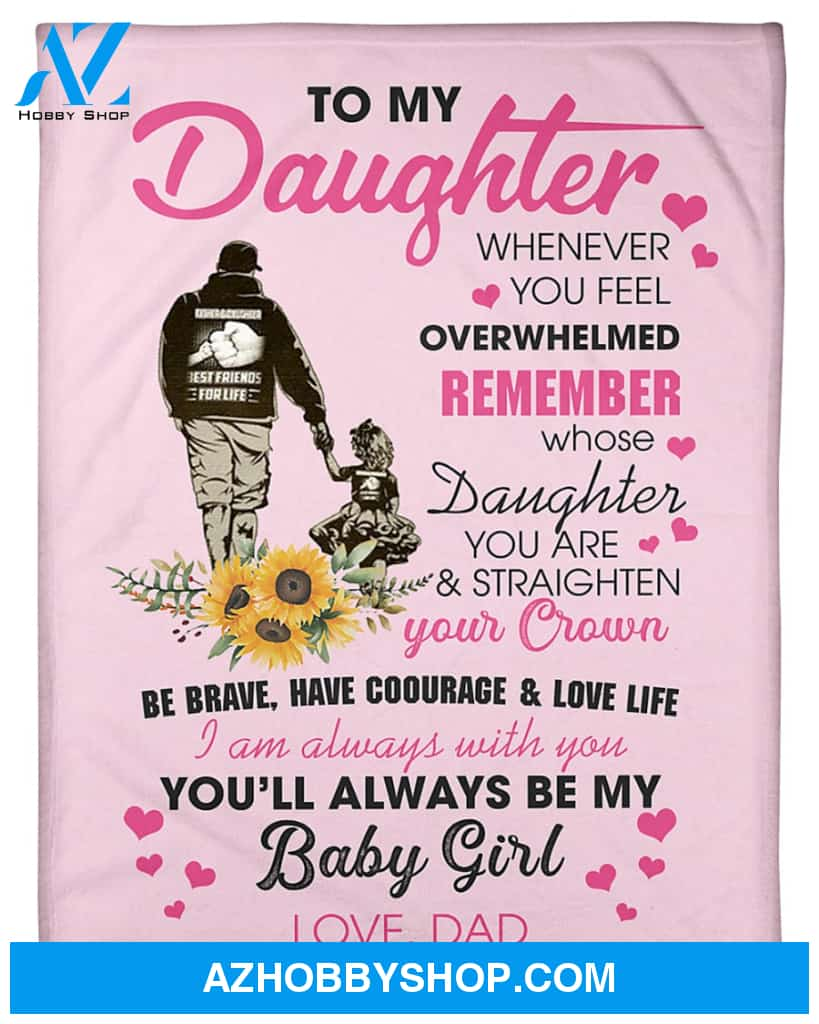 Personalized To My Daughter Fleece Blanket From Dad And Mom | Perfect Gifts For Birthday, Christmas