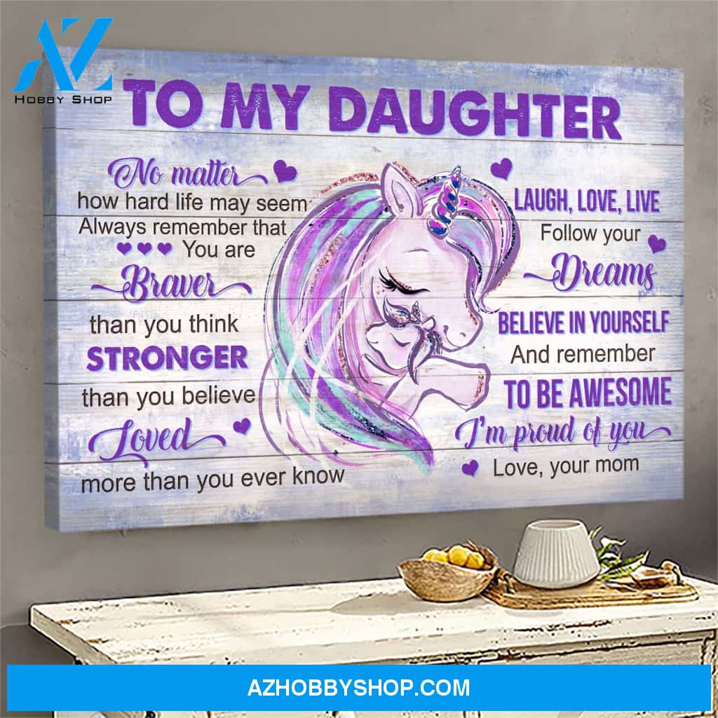 To my daughter - Follow your dreams and believe in yourself Family Landscape Canvas Prints, Wall Art