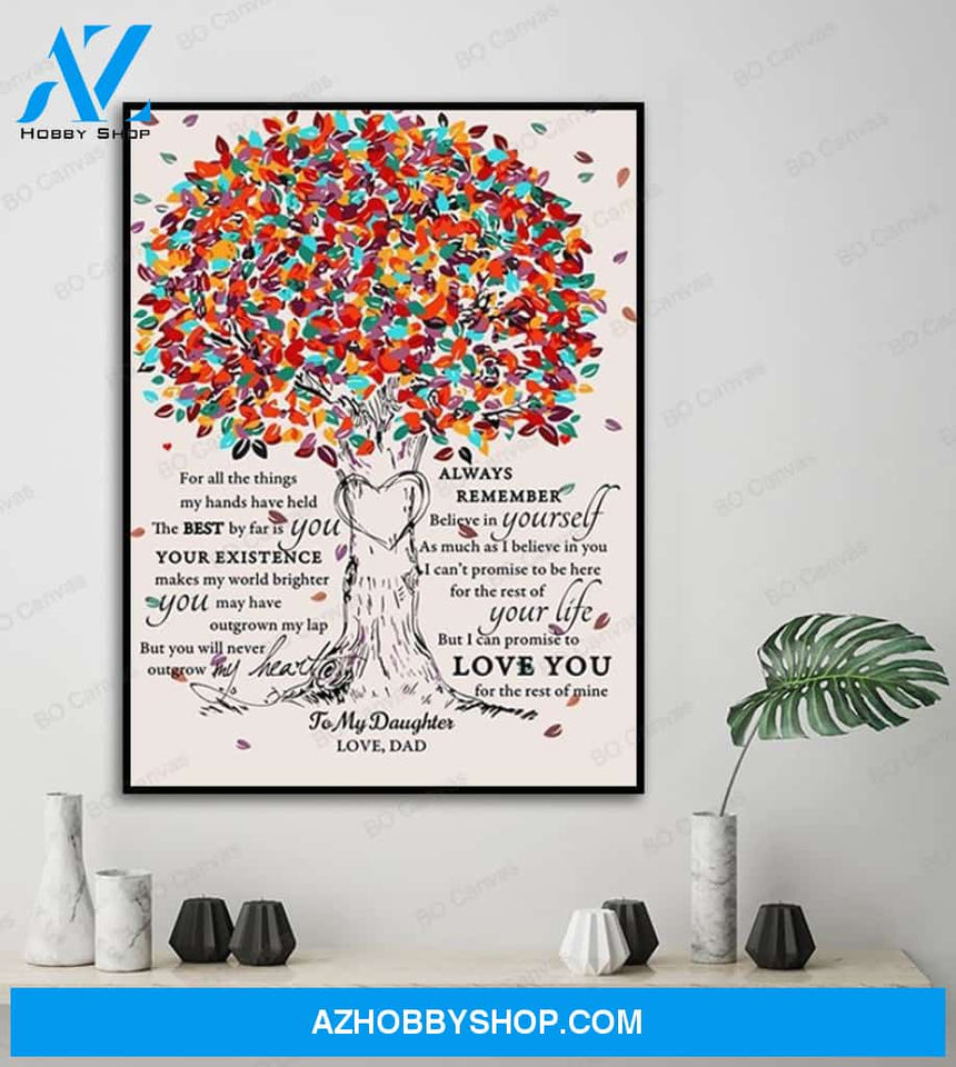 To My Daughter - From Dad - Framed Canvas Gift DD001