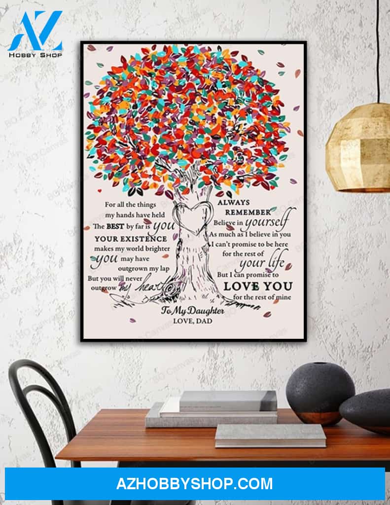 To My Daughter - From Dad - Framed Canvas Gift DD001