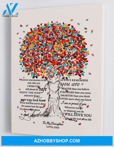 To My Daughter - From Dad - Hard Time Framed Canvas Gift DD003