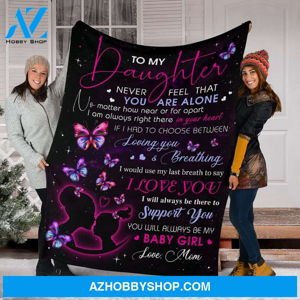 To My Daughter From Mom Fleece Blanket Gift For Daughter | Family Blanket | Christmas Gift