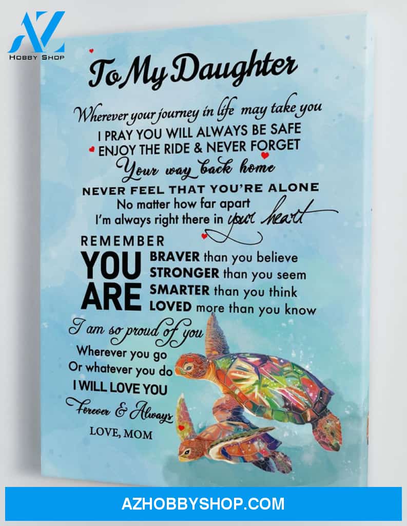 To My Daughter - From Mom - Framed Canvas Gift MD056