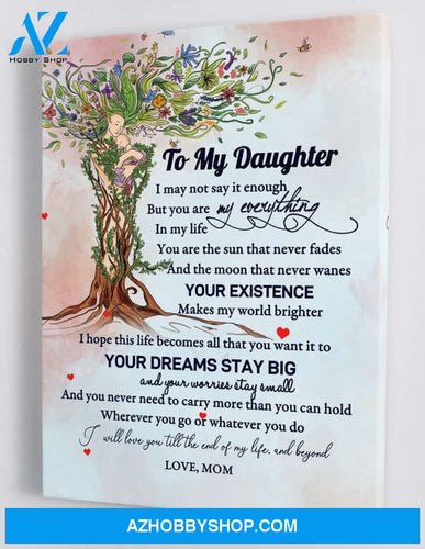 To My Daughter - From Mom - Framed Canvas Gift MD030