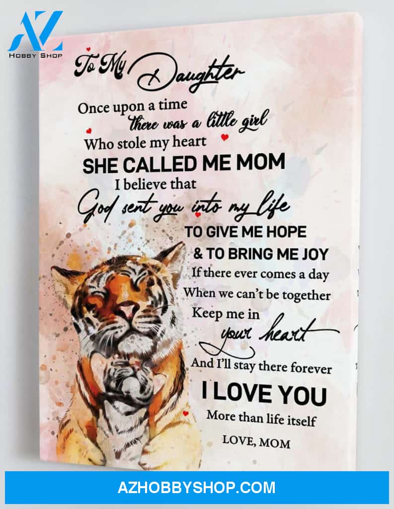 To My Daughter - From Mom - Framed Canvas Gift MD051