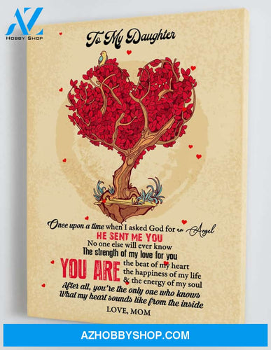To My Daughter - From Mom - Framed Canvas Gift MD084