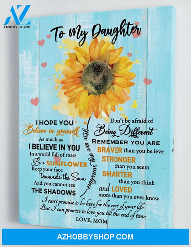 To My Daughter - From Mom - Hard Time Framed Canvas Gift MD059