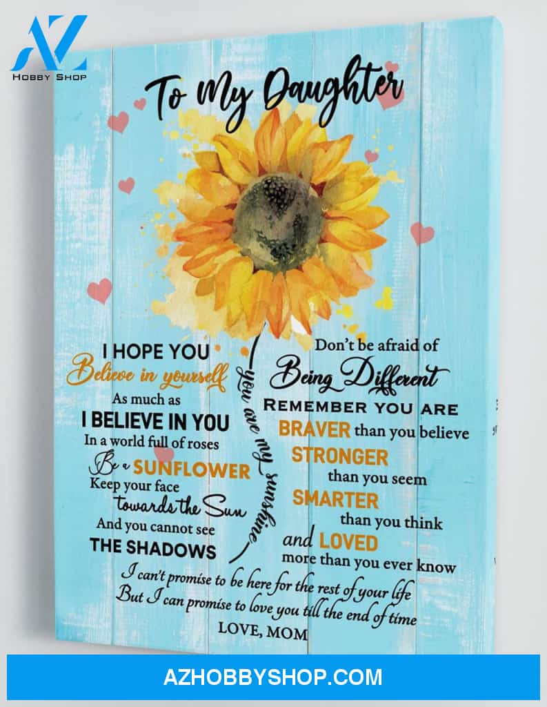 To My Daughter - From Mom - Hard Time Framed Canvas Gift MD059