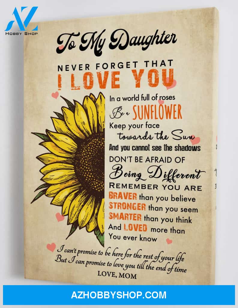 To My Daughter - From Mom - Hard Time Framed Canvas Gift MD089