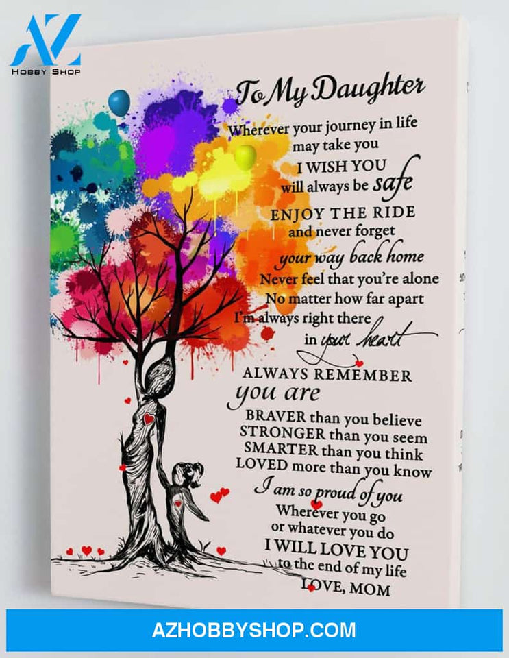 To My Daughter - From Mom - Hard Time - Framed Canvas Gift MD049