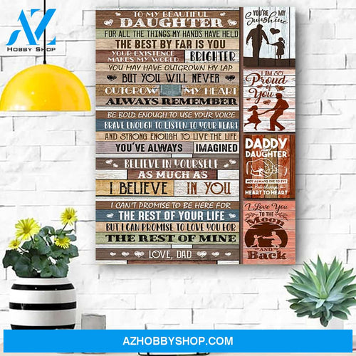 To My Daughter - Green Wooden - For All The Thing Canvas Print Wall Art - Matte Canvas