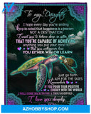 To My Daughter Happiness Is A Journey Not A Destination Fleece Blanket Gift For Family, Birthday, Daughter, Mother To Daughter Gift 