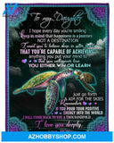 To My Daughter Happiness Is A Journey Not A Destination Fleece Blanket Gift For Family, Birthday, Daughter, Mother To Daughter Gift 