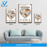 To My Daughter Heart Premium Canvas