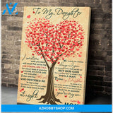 To My Daughter Heart Tree Poster Wall Art Gift For Daughter
