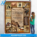 To My Daughter Horse Lover Fleece Blanket Gift for Daughter