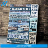 To My Daughter I Am So Proud Of You Canvas Gift For Daughter