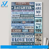 To My Daughter I Am So Proud Of You Canvas Gift For Daughter