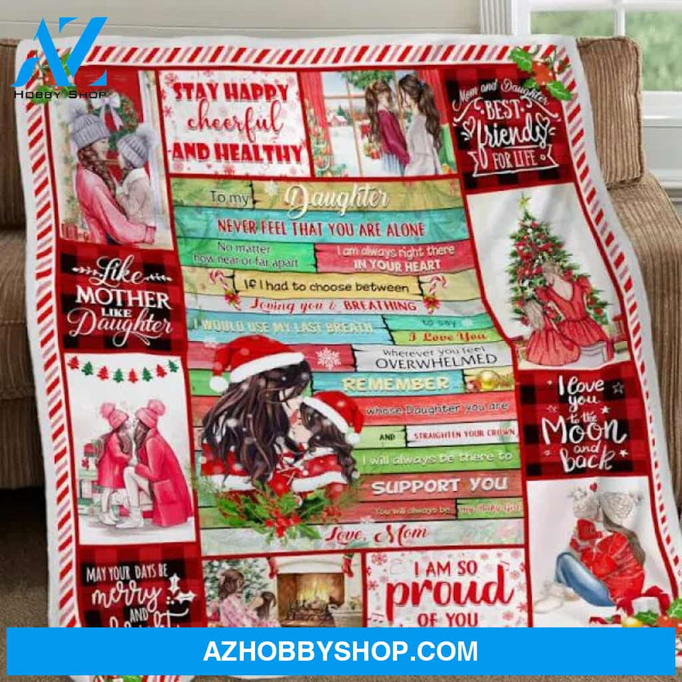 To My Daughter I Am So Proud Of You Christmas Fleece Blanket Gift For Daughter Home Decor Bedding Couch Sofa Soft And Comfy Cozy