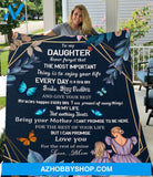 To My Daughter I Can Promise Love You For The Rest Of Mine Fleece Blanket - Quilt Blanket, Love From Mom