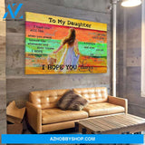 To My Daughter I Hope You Dance Horizontal Canvas Gift For Daughter from Dad